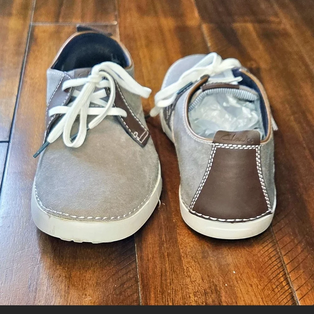 Clarks Men's Brown and Gray Boat Shoes